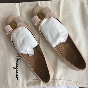 Salvatore Ferragamo Varina Ballerina Flats in nude